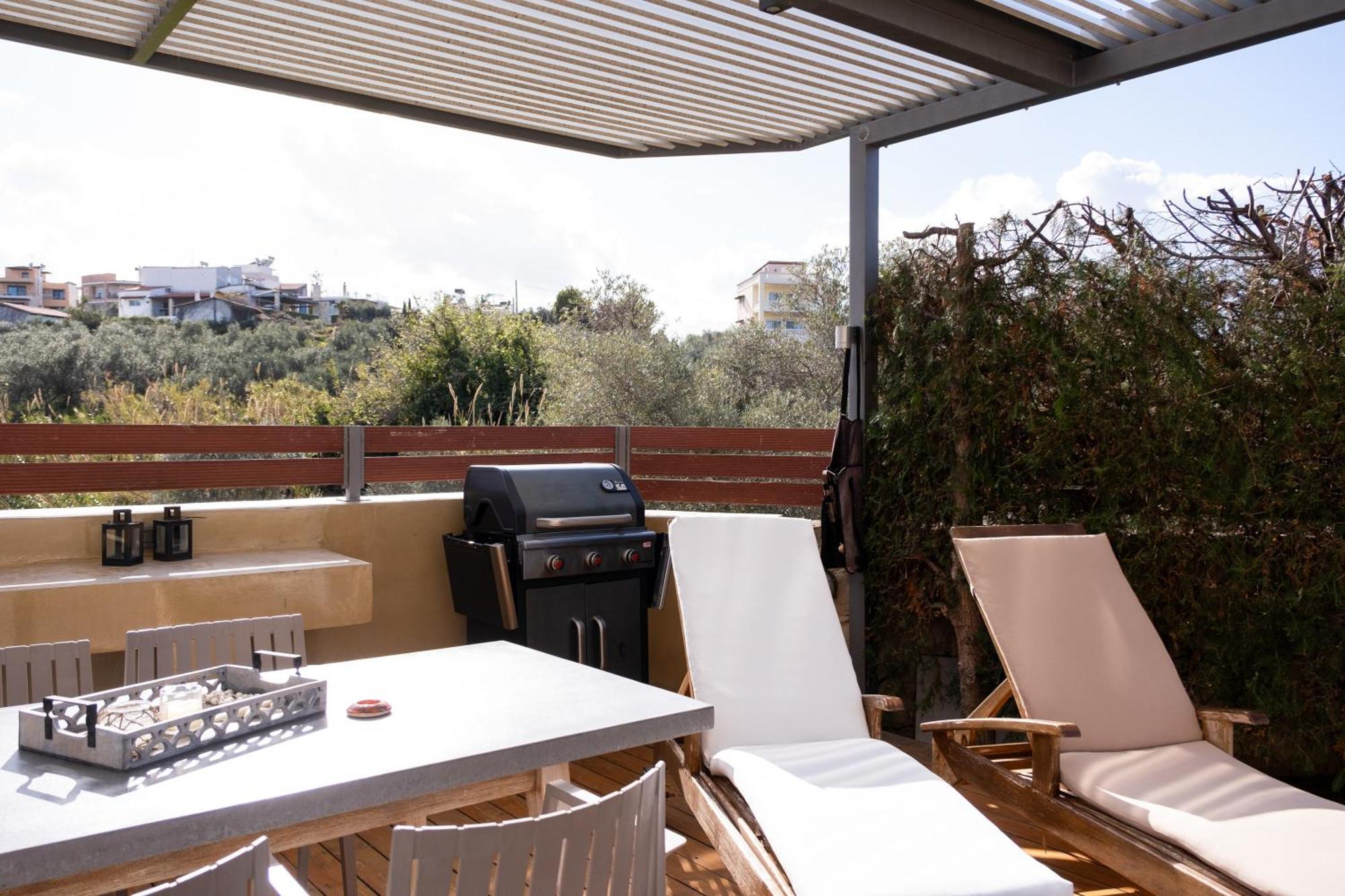 Glaros Casa Verde - Cozy Flat With Garden Near Beach カト・ダラトソ エクステリア 写真