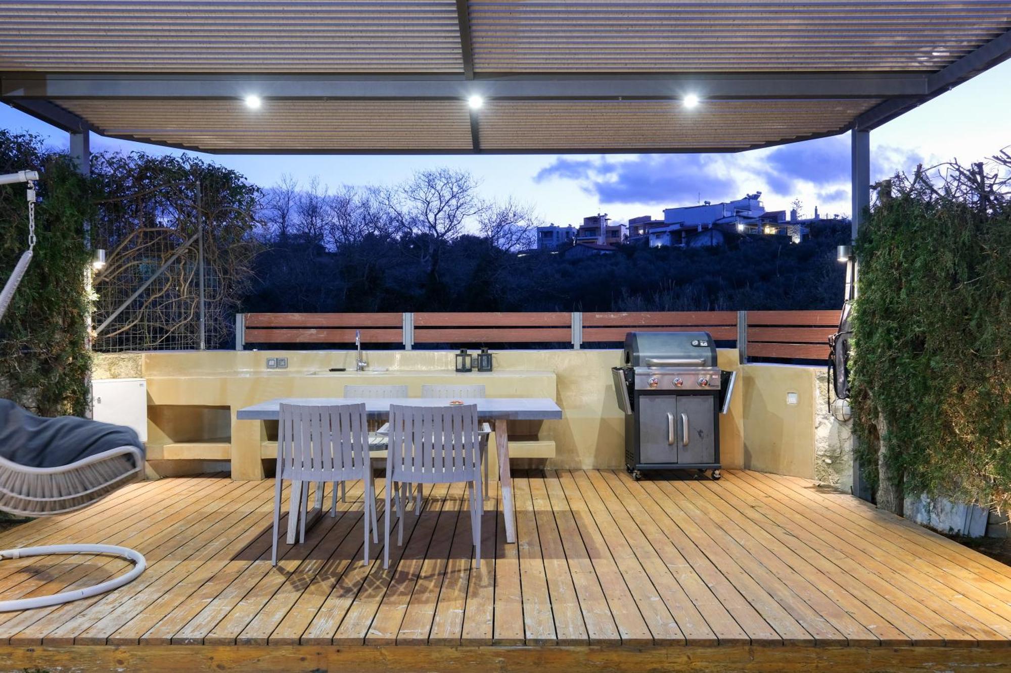 Glaros Casa Verde - Cozy Flat With Garden Near Beach カト・ダラトソ エクステリア 写真